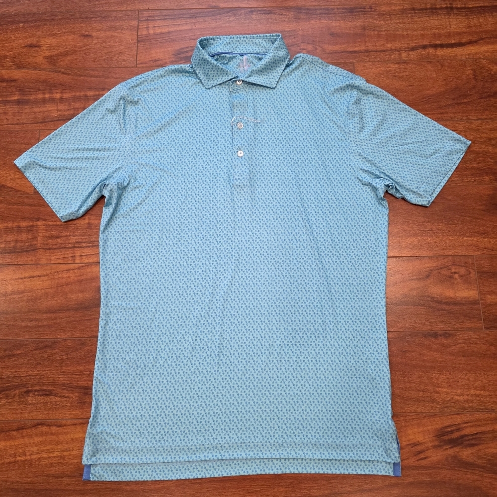 Johnnie-O Men's Caicos Gallo Printed Polo Size S